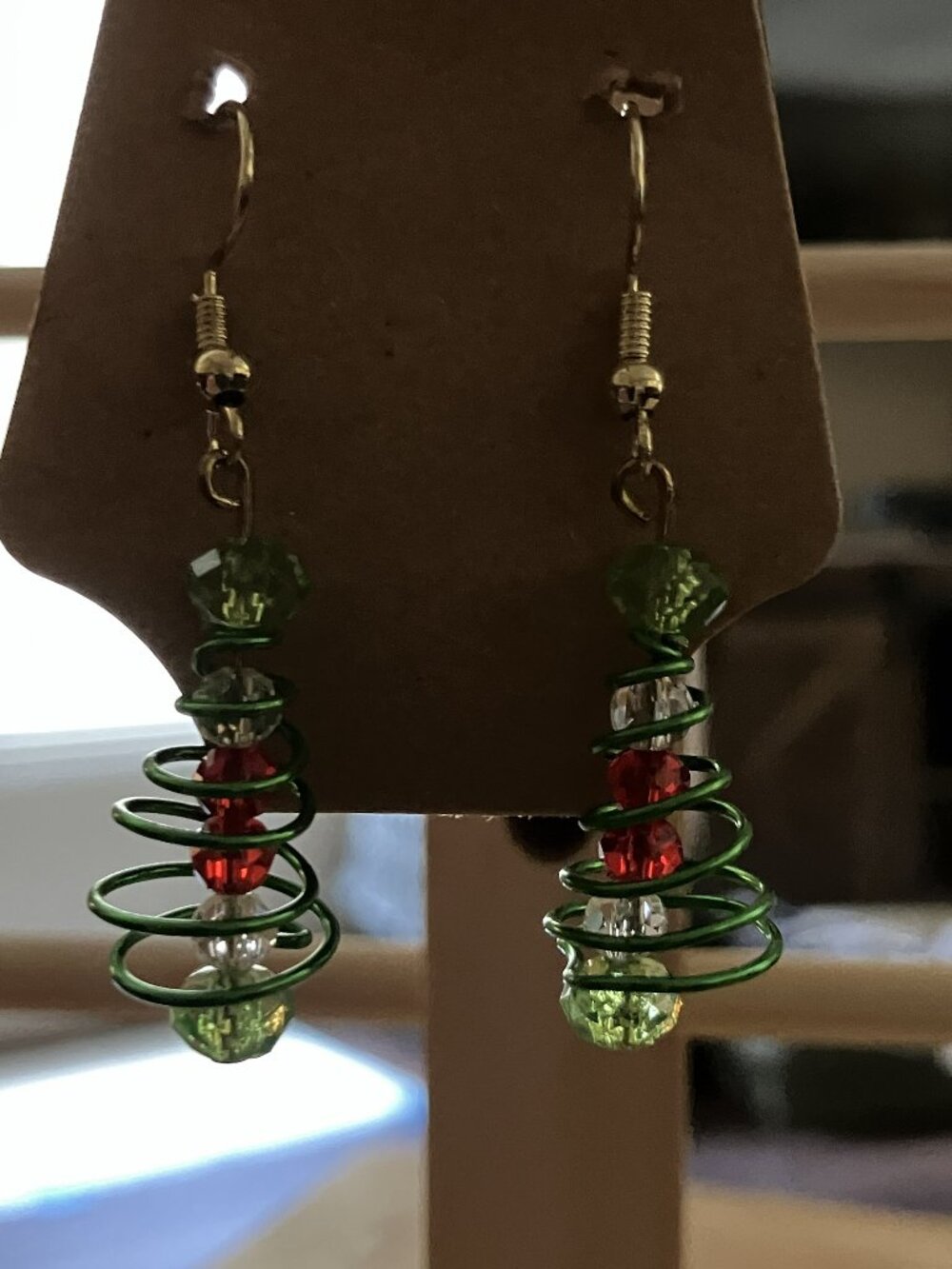 Handcrafted Christmas Tree Earrings
